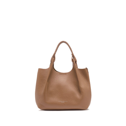 DUA DOUBLE BUBBLE LEATHER CLAY HANDBAG