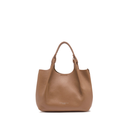 DUA DOUBLE BUBBLE LEATHER CLAY HANDBAG