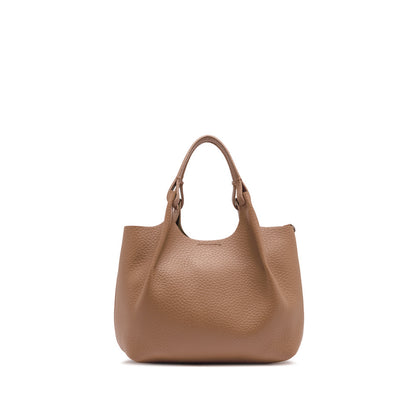 DUA DOUBLE BUBBLE LEATHER CLAY HANDBAG
