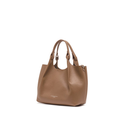 DUA DOUBLE BUBBLE LEATHER CLAY HANDBAG