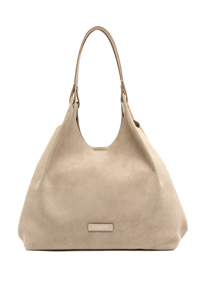 Dua Suede Bag Nude Large by Gianni Chiarini - exclusive to MOYA