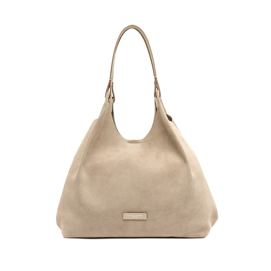 Dua Suede Bag Nude Large by Gianni Chiarini - exclusive to MOYA