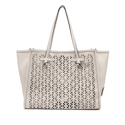 MARCELLA PERFORATED LEATHER TOTE