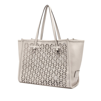 MARCELLA PERFORATED LEATHER TOTE