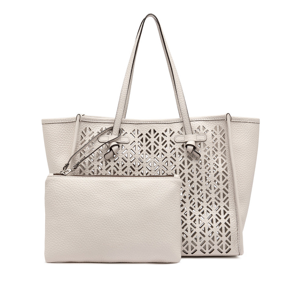 MARCELLA PERFORATED LEATHER TOTE