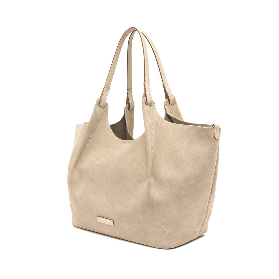 DUA SUEDE BAG NUDE LARGE