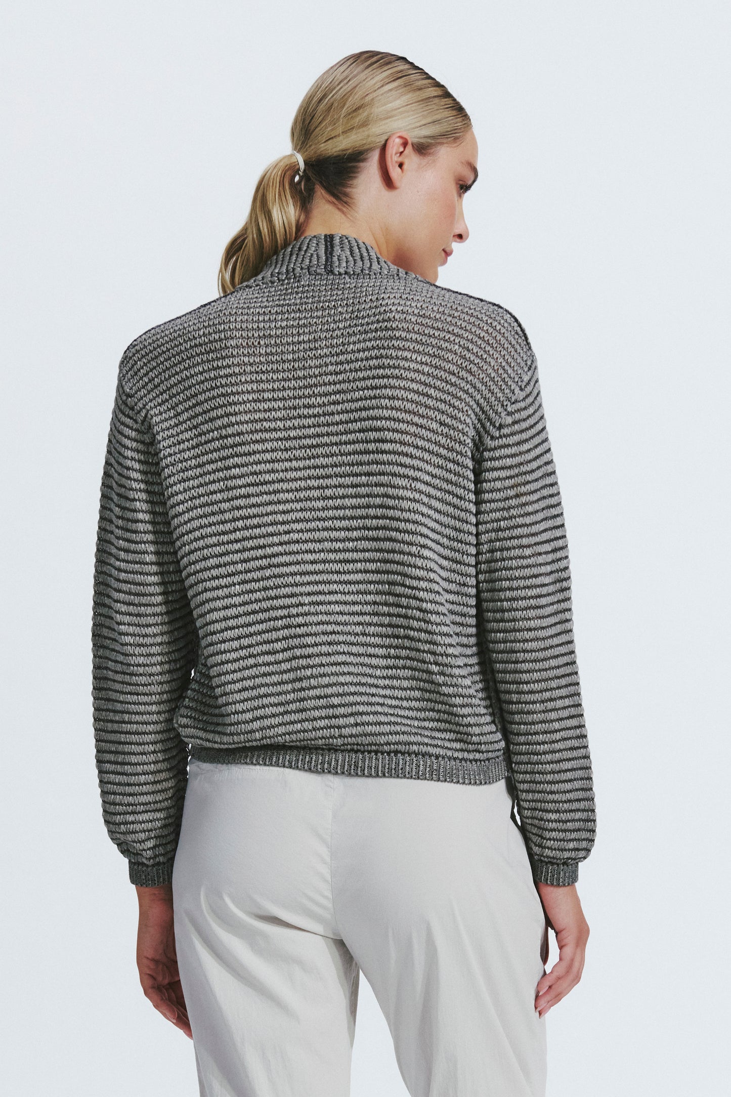 KNIT CARDI W TREATMENT