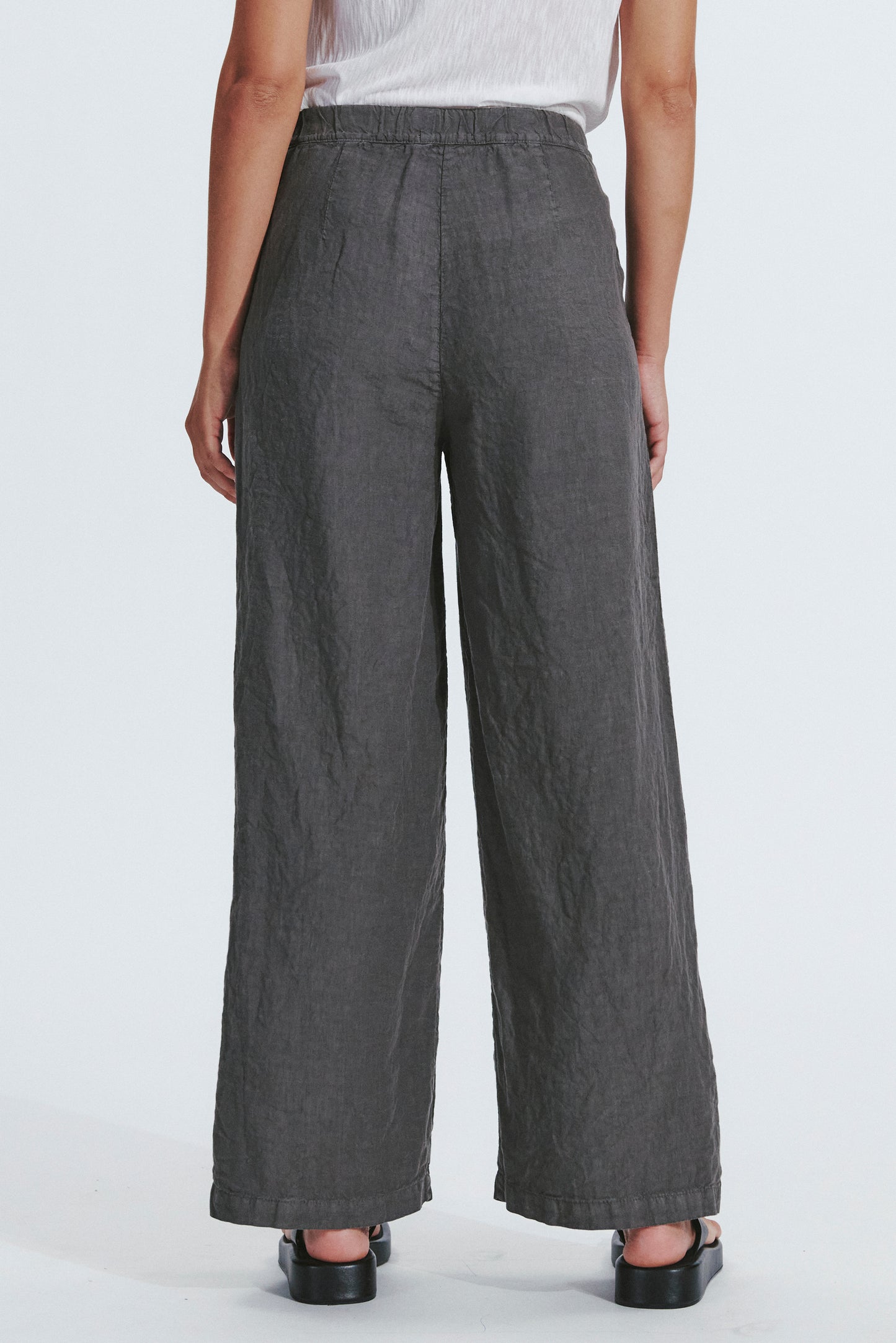 PALAZZO LINEN WIDE LEG TROUSERS