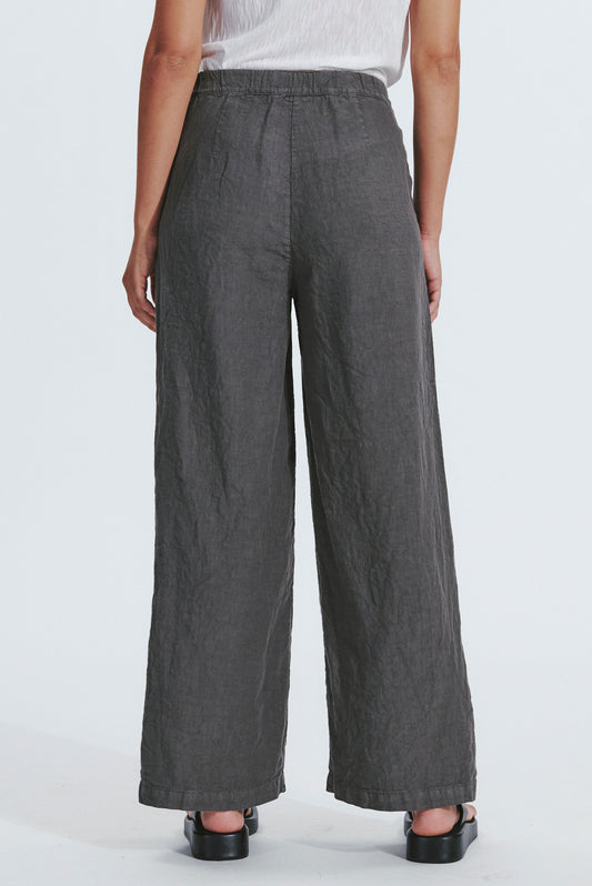 PALAZZO LINEN WIDE LEG TROUSERS