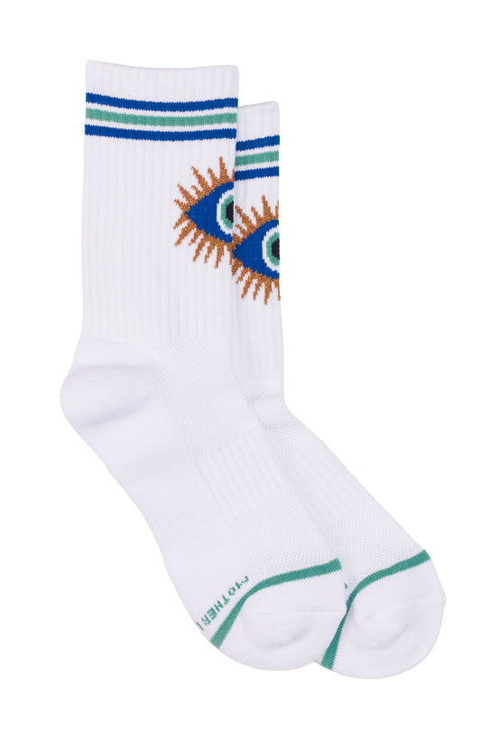 MOTHER Baby Steps Socks in Cosmic Eye styled detail