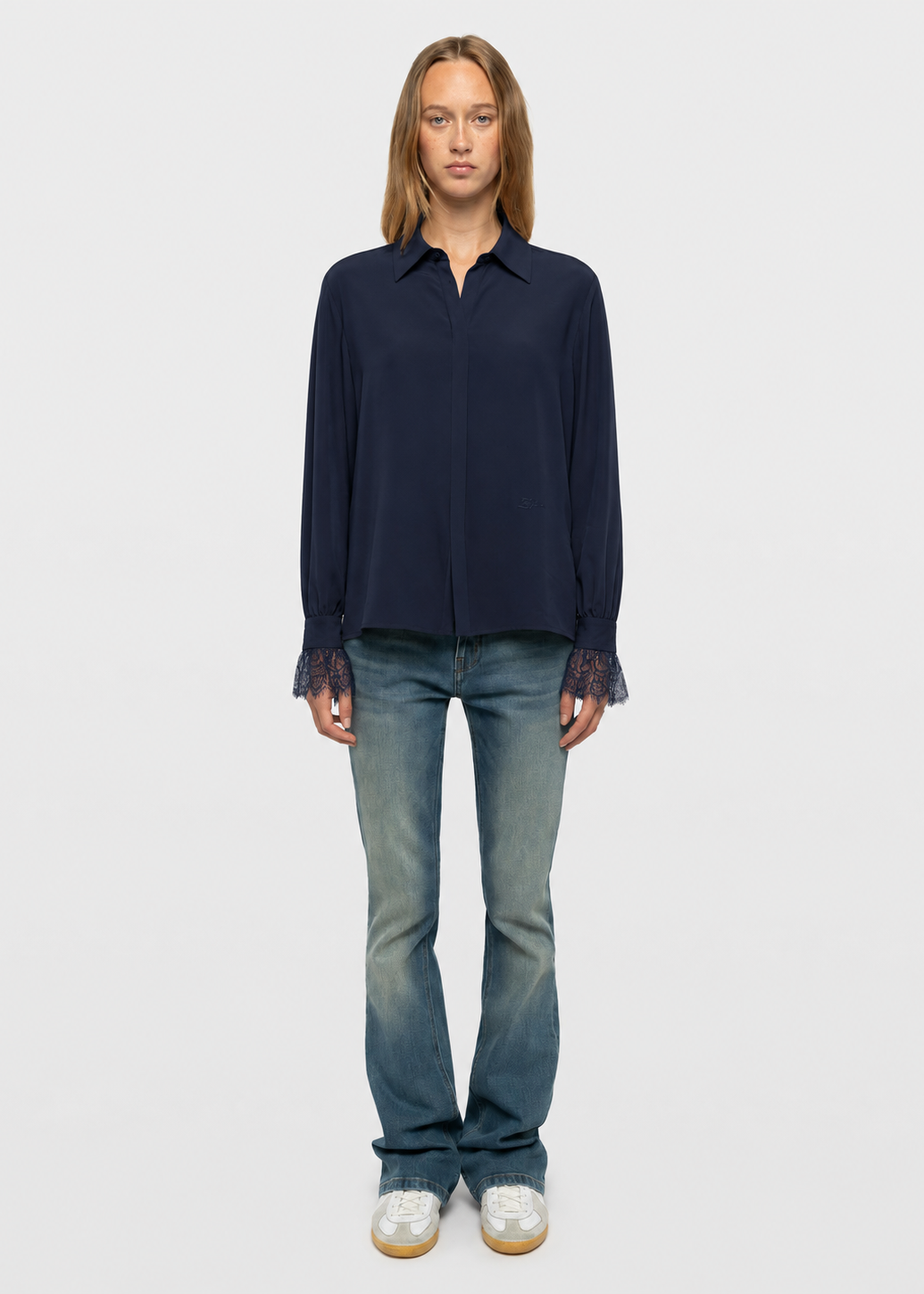 THELY LACE CDC BLOUSE IN ENCRE