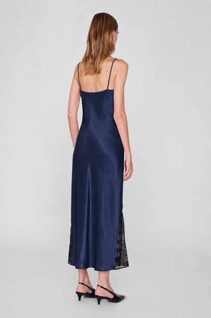JUDY DRESS IN NAVY AND BLACK LACE