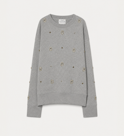 "LE CLUB" EMBROIDERY SWEATSHIRT CALCEDONIO