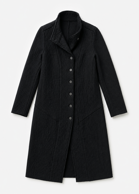 Asymmetrical Knitted Coat - X332 by TRANSIT PAR SUCH at MOYA - view 1