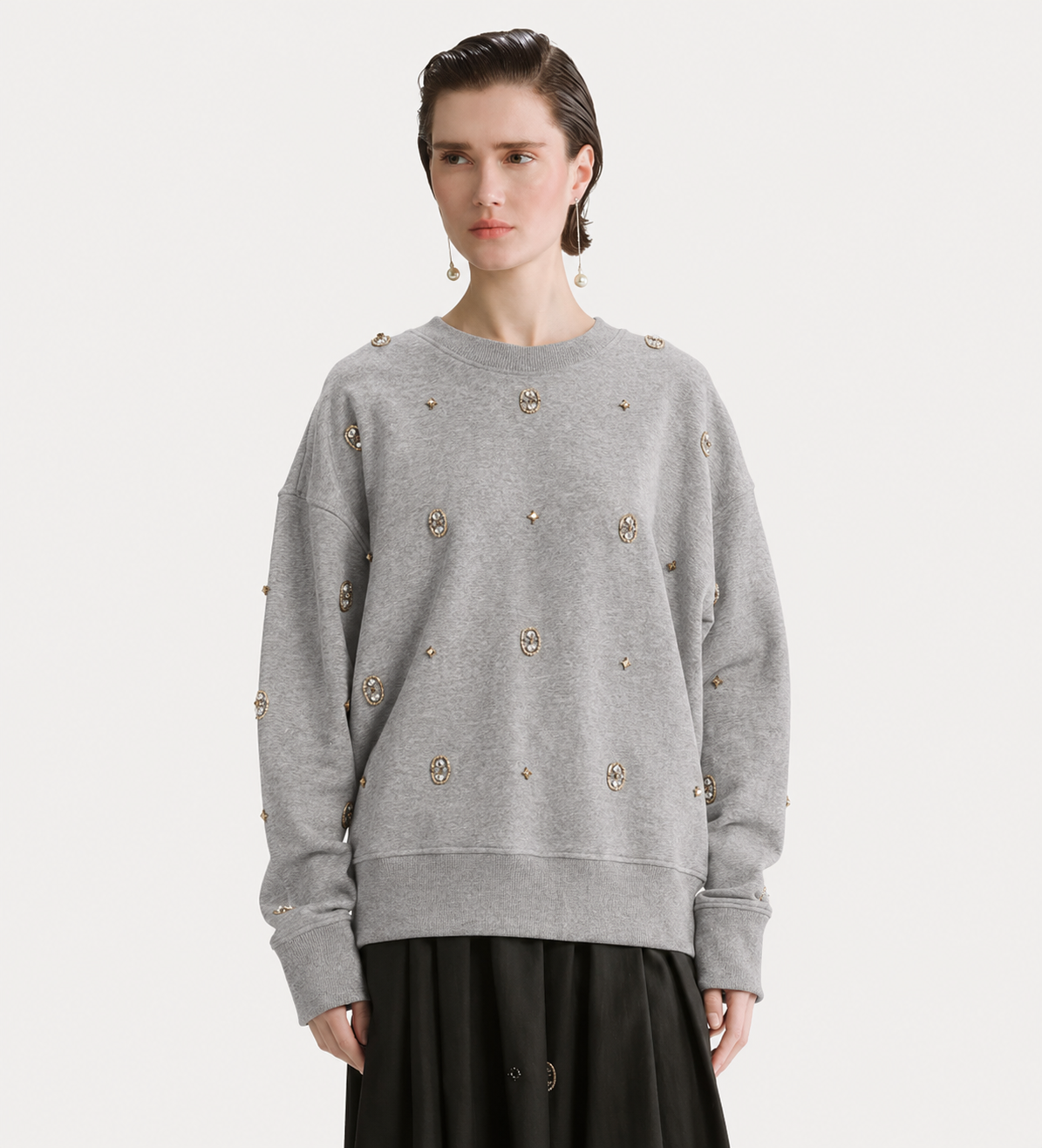 "LE CLUB" EMBROIDERY SWEATSHIRT CALCEDONIO
