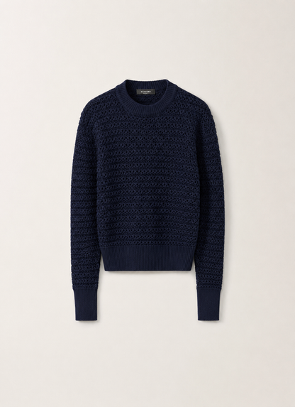 COTTON SWEATER WITH SEQUINS