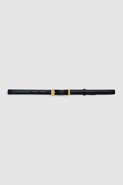ANINE BING Elly Smooth Leather Belt In Black - image 3