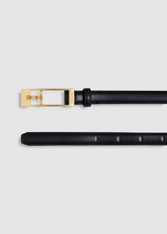 ANINE BING Elly Smooth Leather Belt In Black - image 1