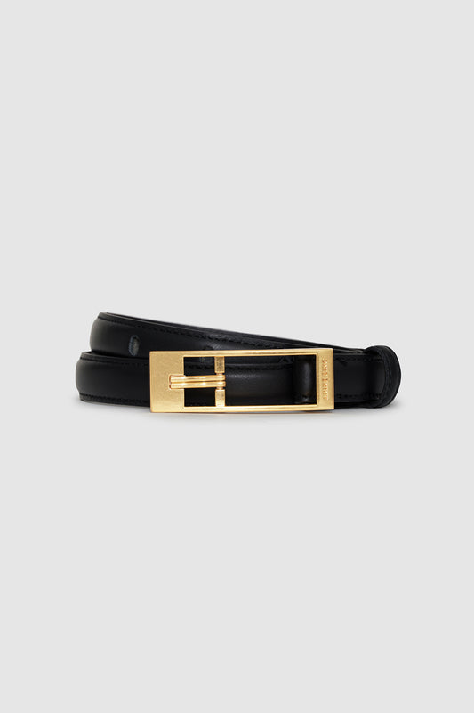 ANINE BING Elly Smooth Leather Belt In Black - image 2