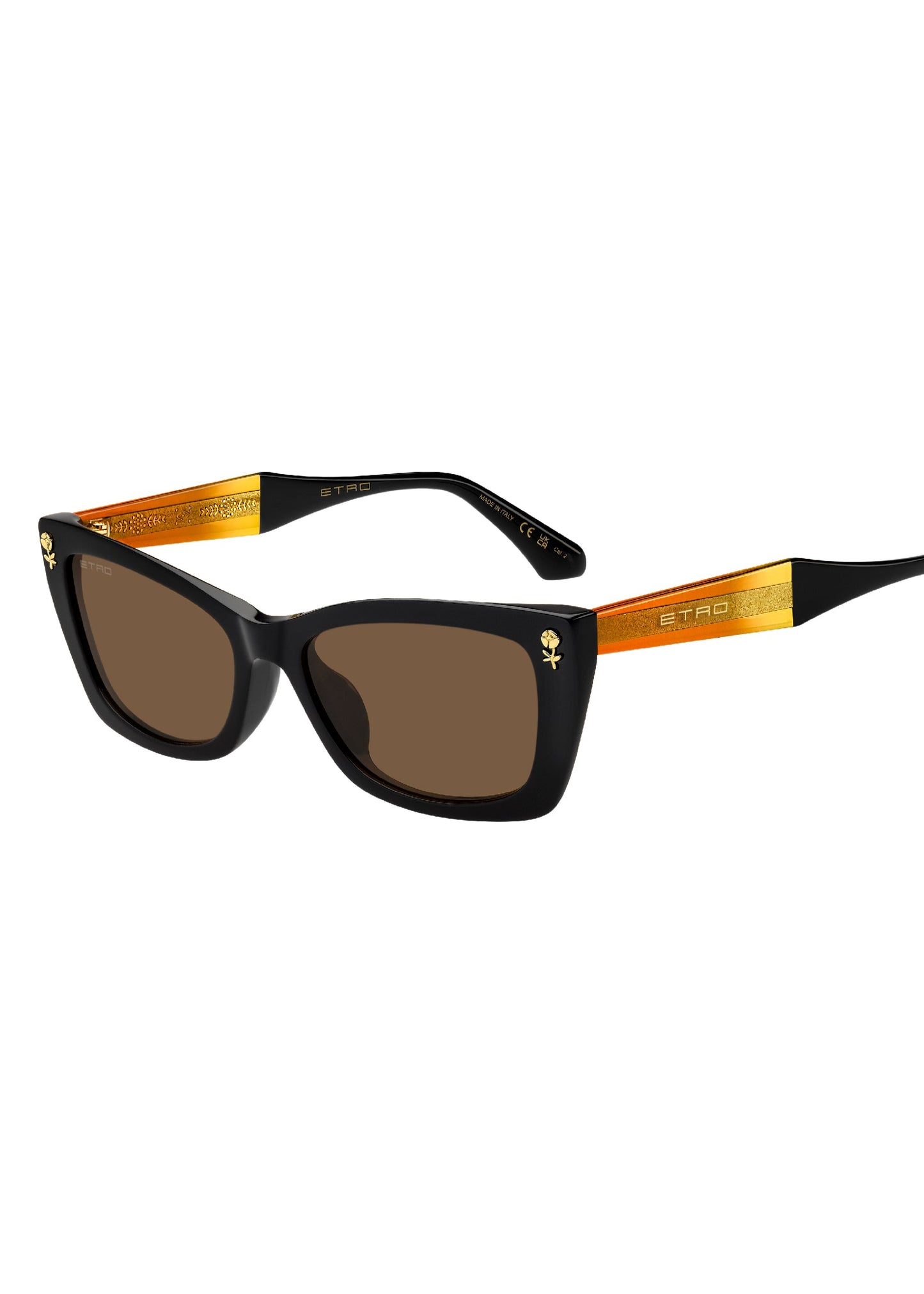 NARROW ROSE EMBLEM BLACK W YELLOW LENSE