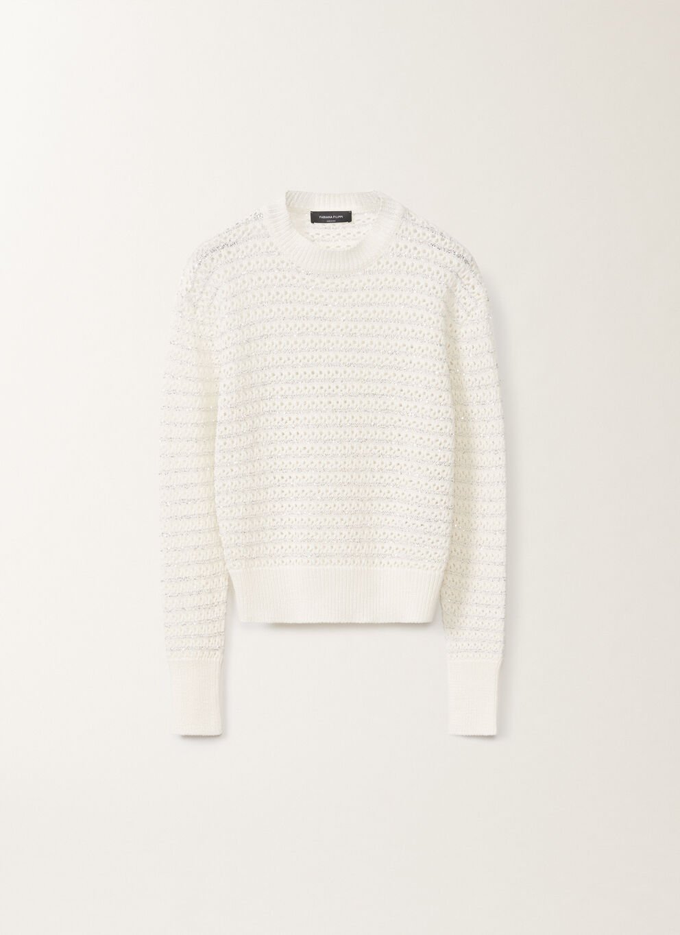 COTTON SWEATER WITH SEQUINS