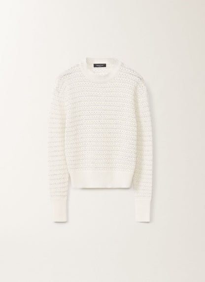 COTTON SWEATER WITH SEQUINS