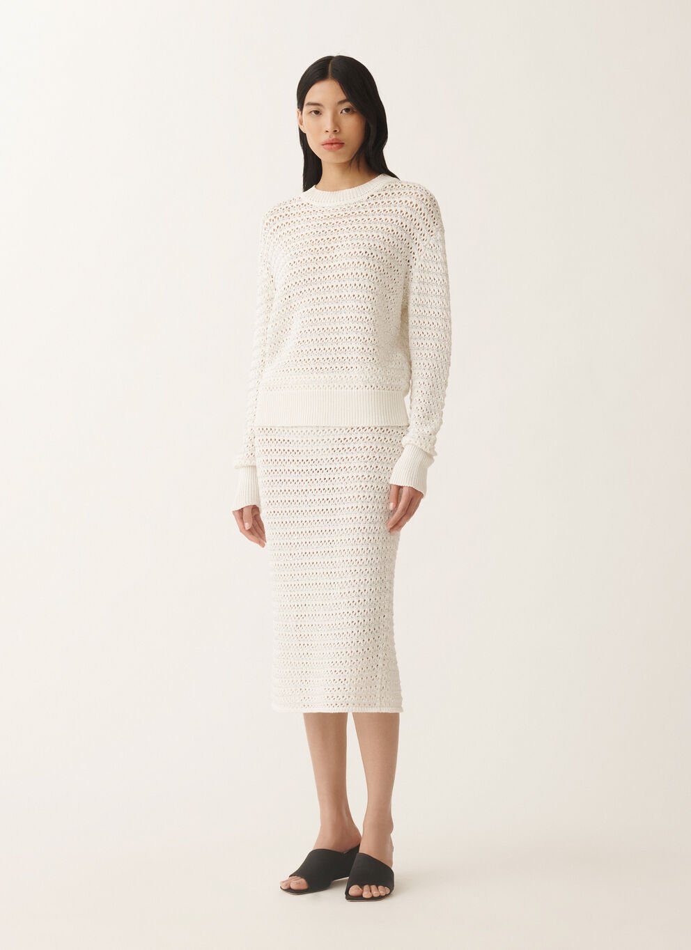 COTTON SWEATER WITH SEQUINS