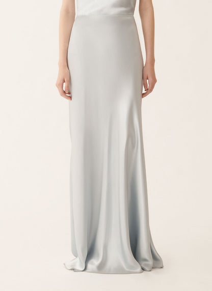 ASYMMETRICAL FLARE MAXI SKIRT