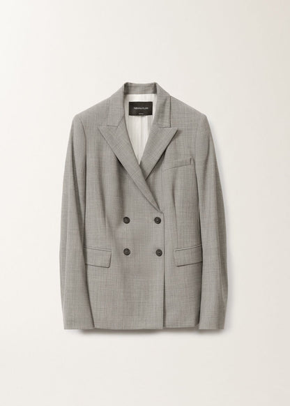 BISTRETCH WOOL MICRO DOUBLE BREASTED JACKET