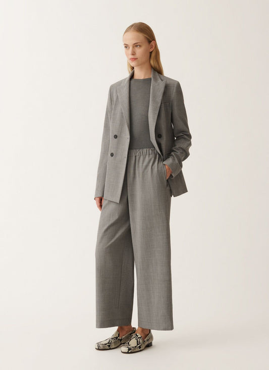 BISTRETCH WOOL MICRO DOUBLE BREASTED JACKET