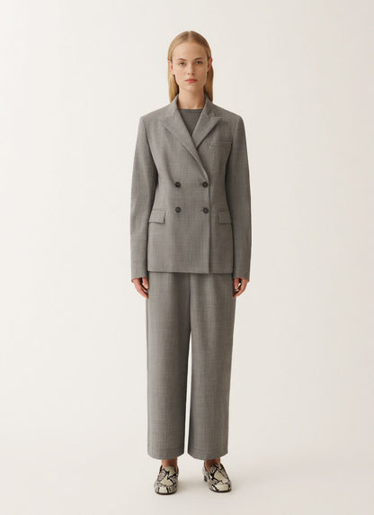 BISTRETCH WOOL MICRO DOUBLE BREASTED JACKET