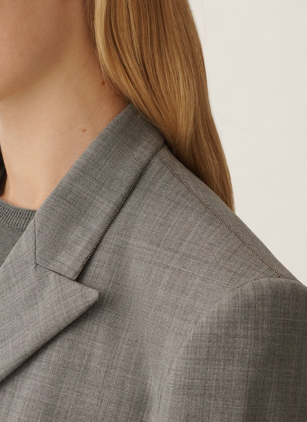 BISTRETCH WOOL MICRO DOUBLE BREASTED JACKET