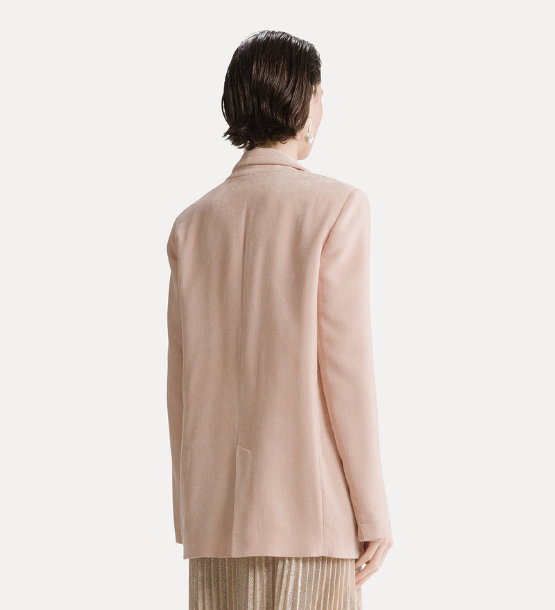 Fluid Ribbed Velvet Blazer Loto by Forte Forte - view 2