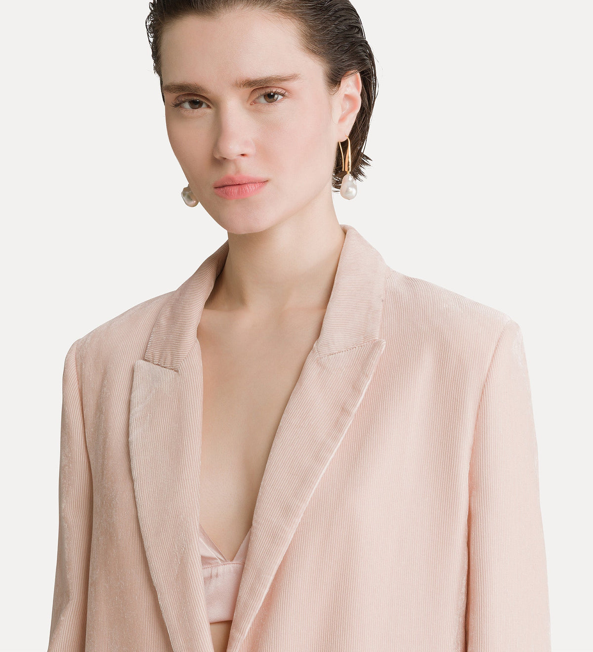 Fluid Ribbed Velvet Blazer Loto by Forte Forte - view 3