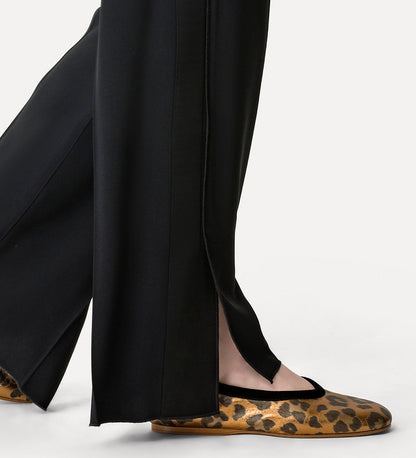 SATIN REGULAR WAIST SMOKING PANTS