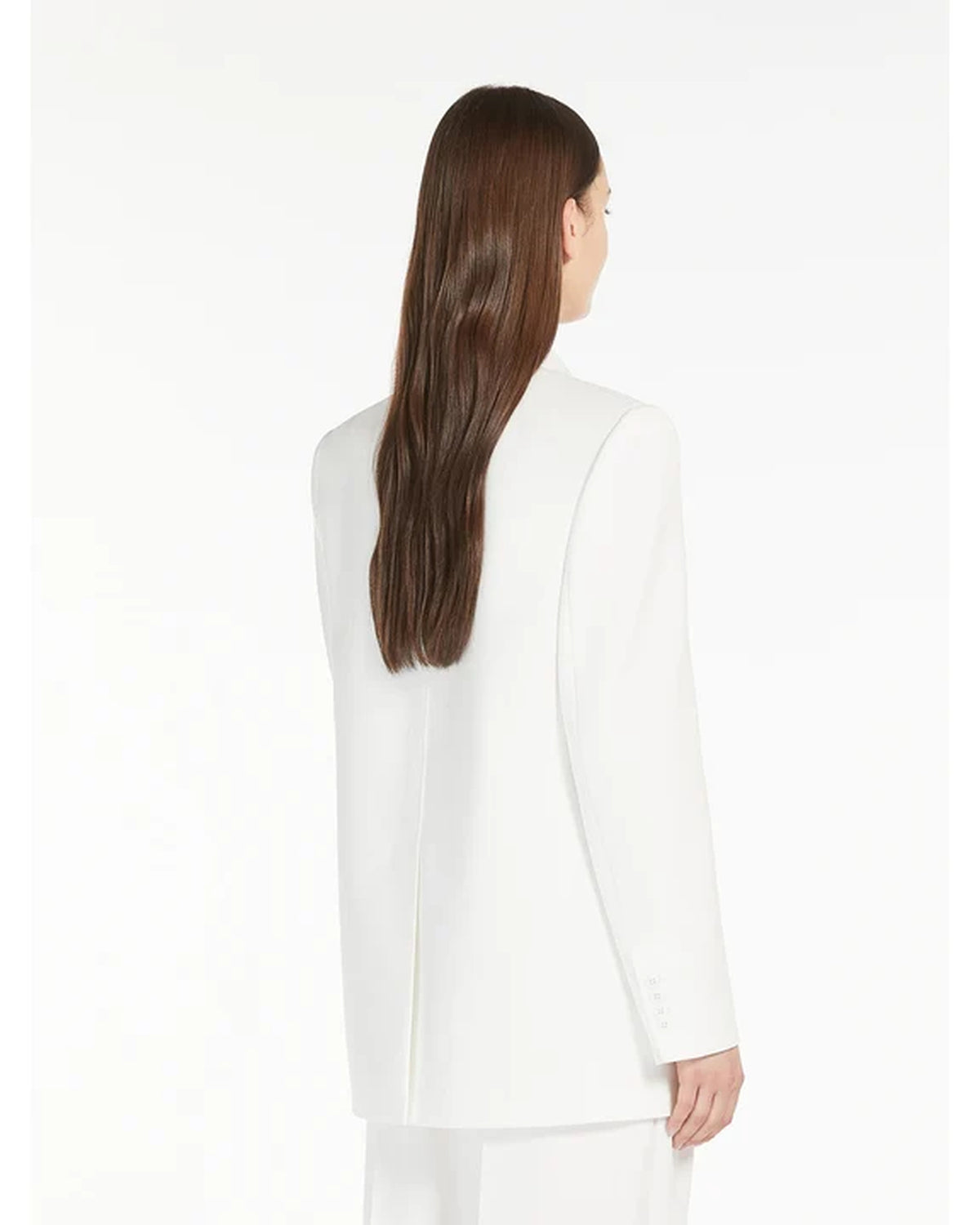 Furetto Single-Breasted Blazer In White & Black by Max Mara Studio