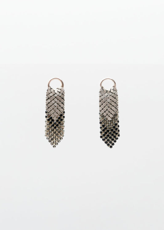 Gracious Arrow Earrings In Silver & Black by Laura B - view 1