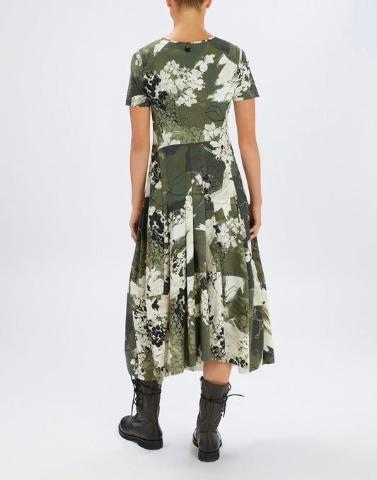 MESMERIZE DRESS IN KHAKI FLORAL