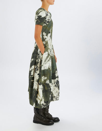 MESMERIZE DRESS IN KHAKI FLORAL