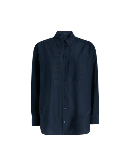 FOUND SHIRT W TONE ON TONE EMBROIDERY