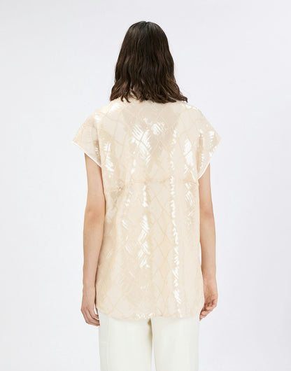 CROSSOVER SEQUIN SHIRT