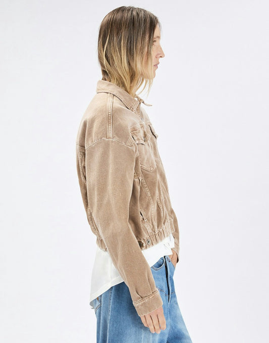 COMPACT DENIM BOMBER JACKET