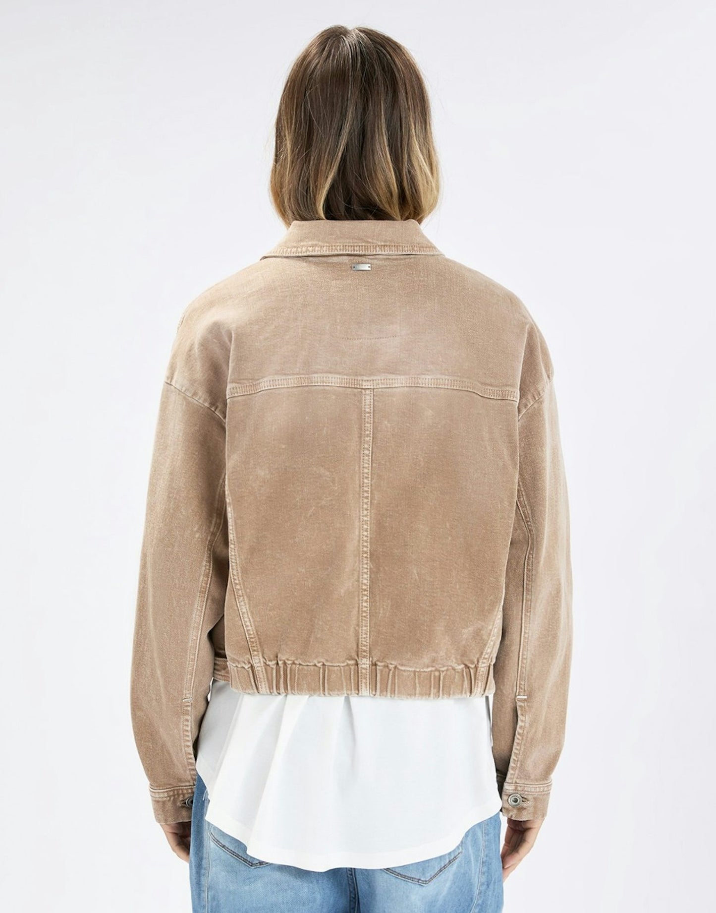 COMPACT DENIM BOMBER JACKET