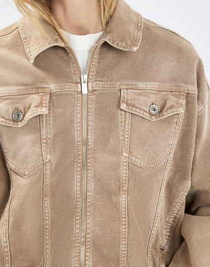 COMPACT DENIM BOMBER JACKET
