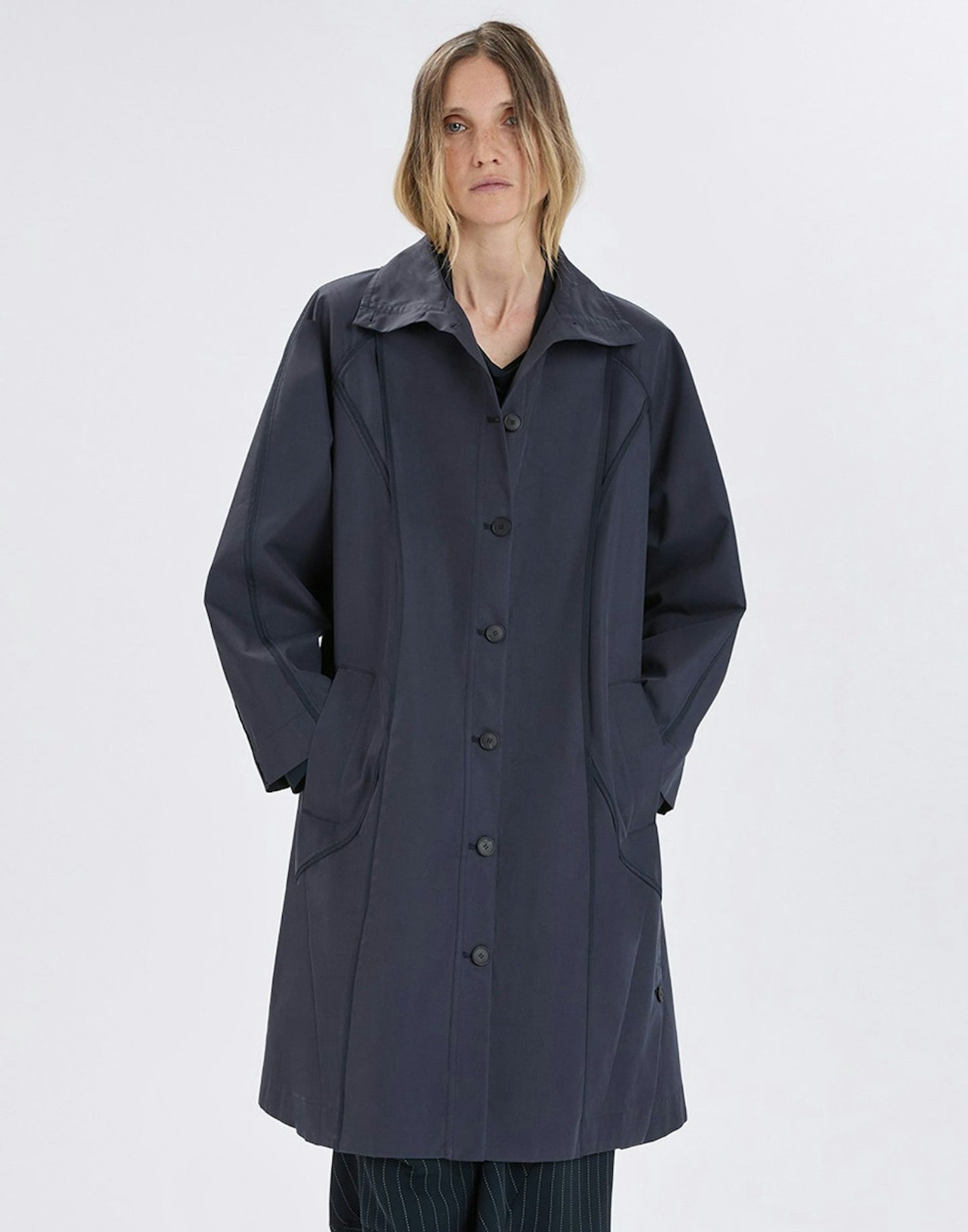 PETUNIA FUNNEL NECK LONG COAT