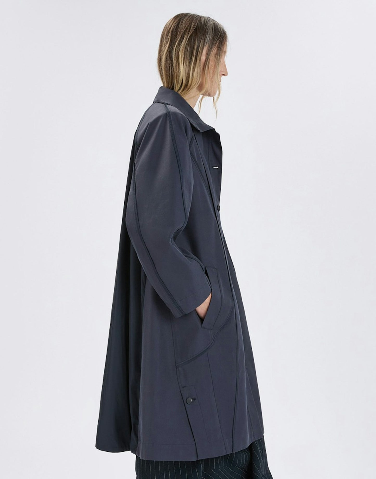 PETUNIA FUNNEL NECK LONG COAT