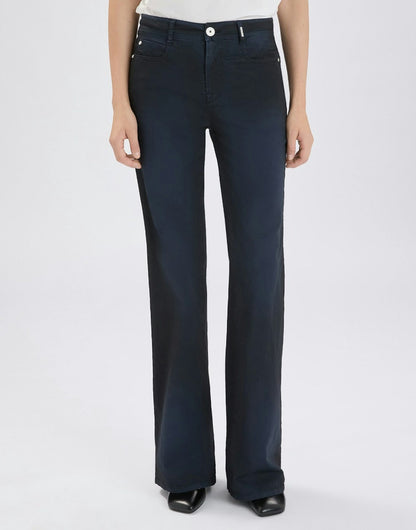 SHORTER COATED COTTON PANTS