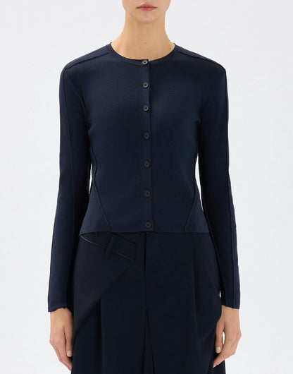 GUIPURE KNITTED L/SLEEVE CARDIGAN