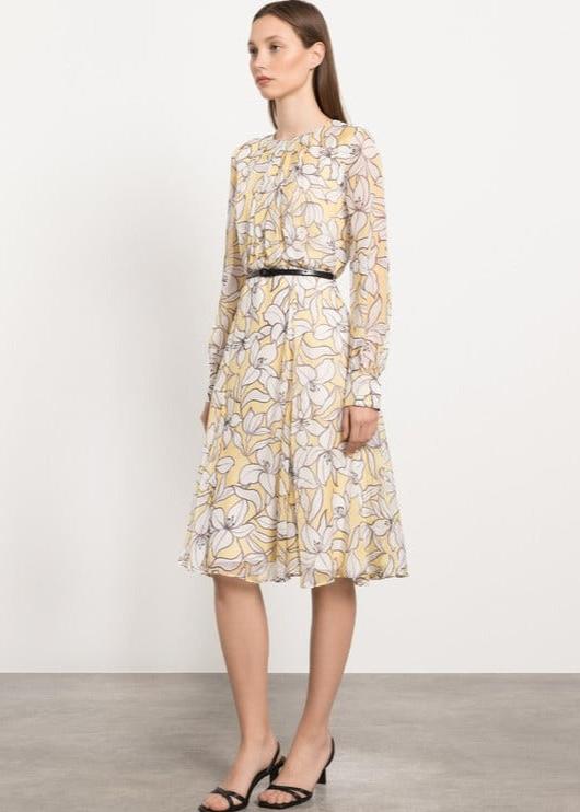 Verusca silk floral chiffon dress