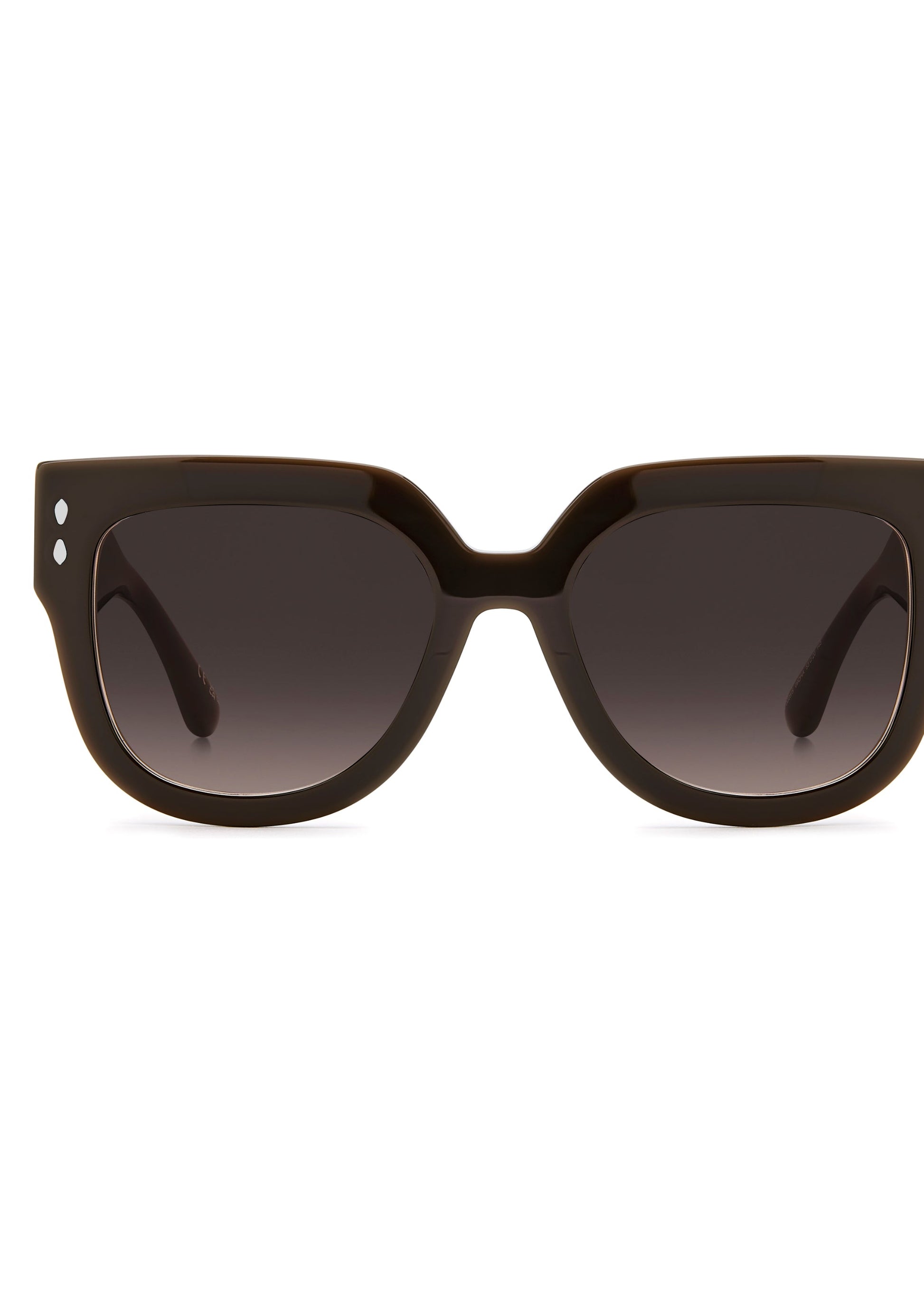 Chocolate sunglasses with gradient lenses on a white background
